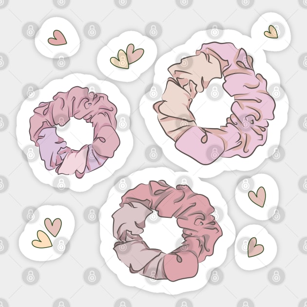 cute hair scrunchie Sticker by princessmi-com